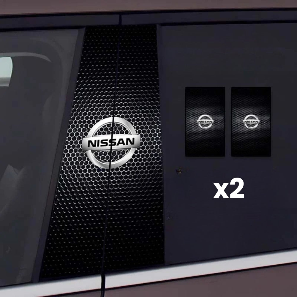 2x Klistermärken för bilfönster med logotyp