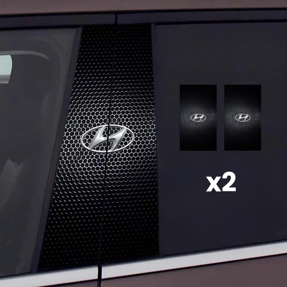 2x Klistermärken för bilfönster med logotyp