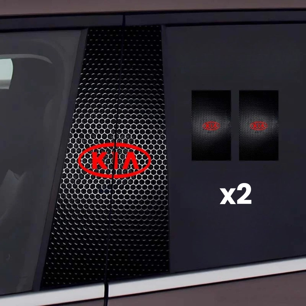 2x Klistermärken för bilfönster med logotyp