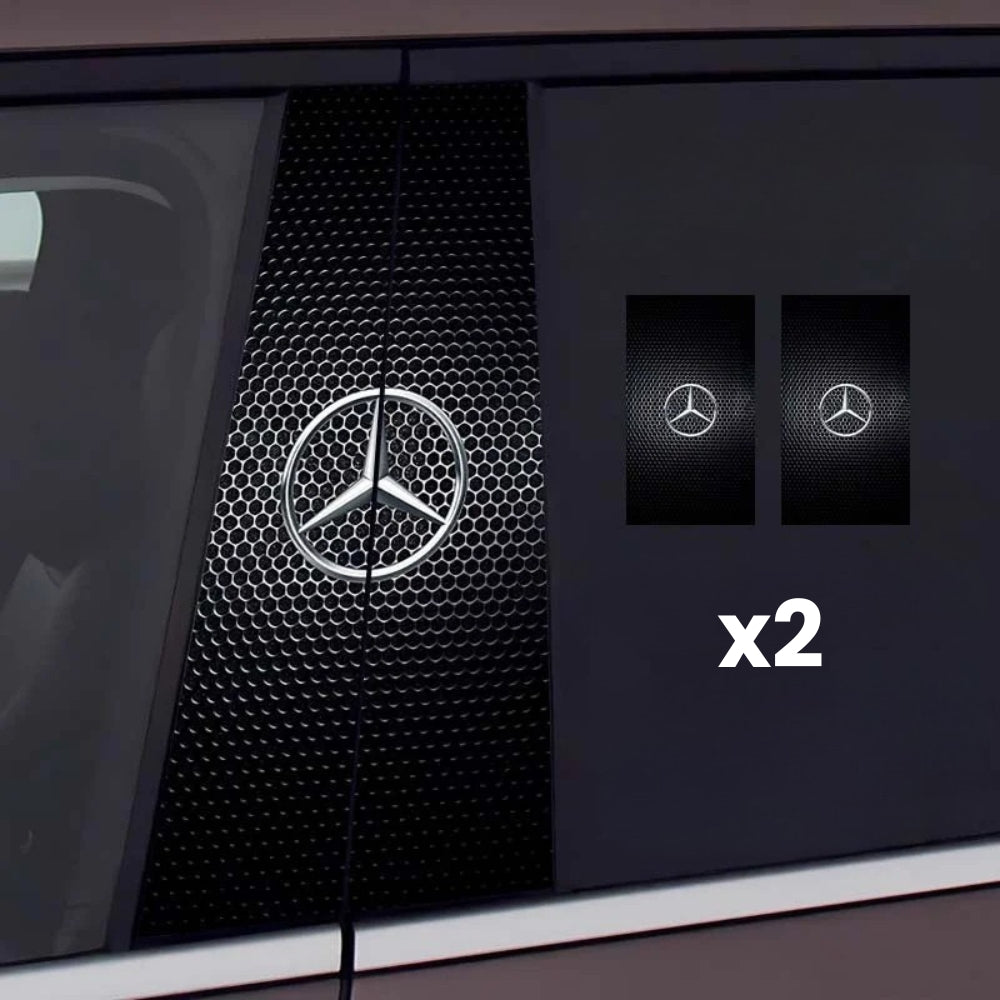 2x Klistermärken för bilfönster med logotyp